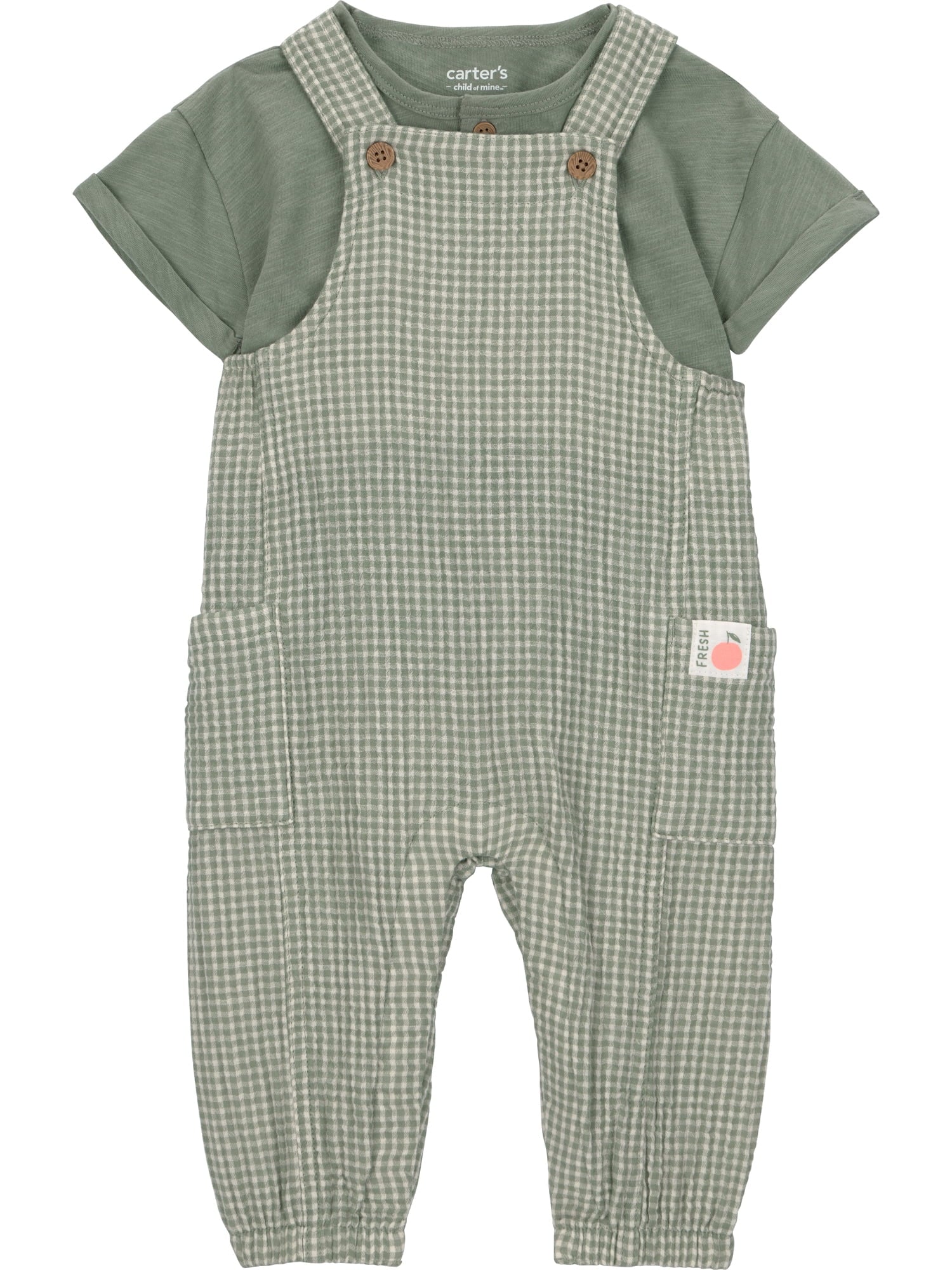 Carter's Child of Mine Baby Boy Overalls Set, 2-Piece, Sizes 0/3-24 Months