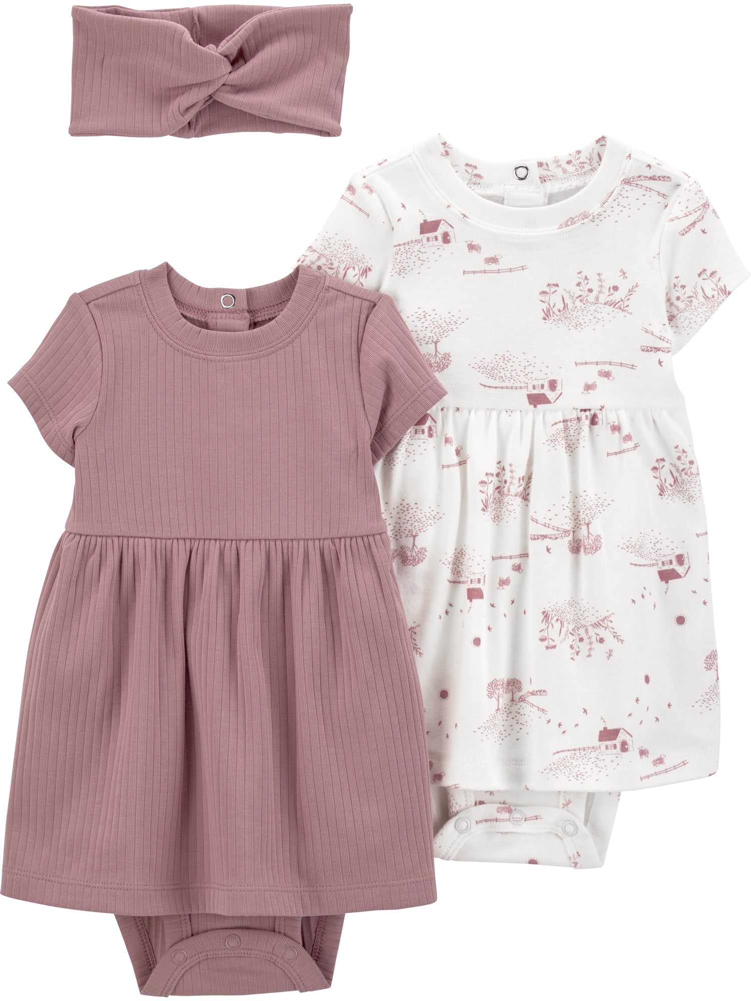Carter's Child of Mine Baby Girl Dress, 2-Pack, Sizes Preemie-24 Months