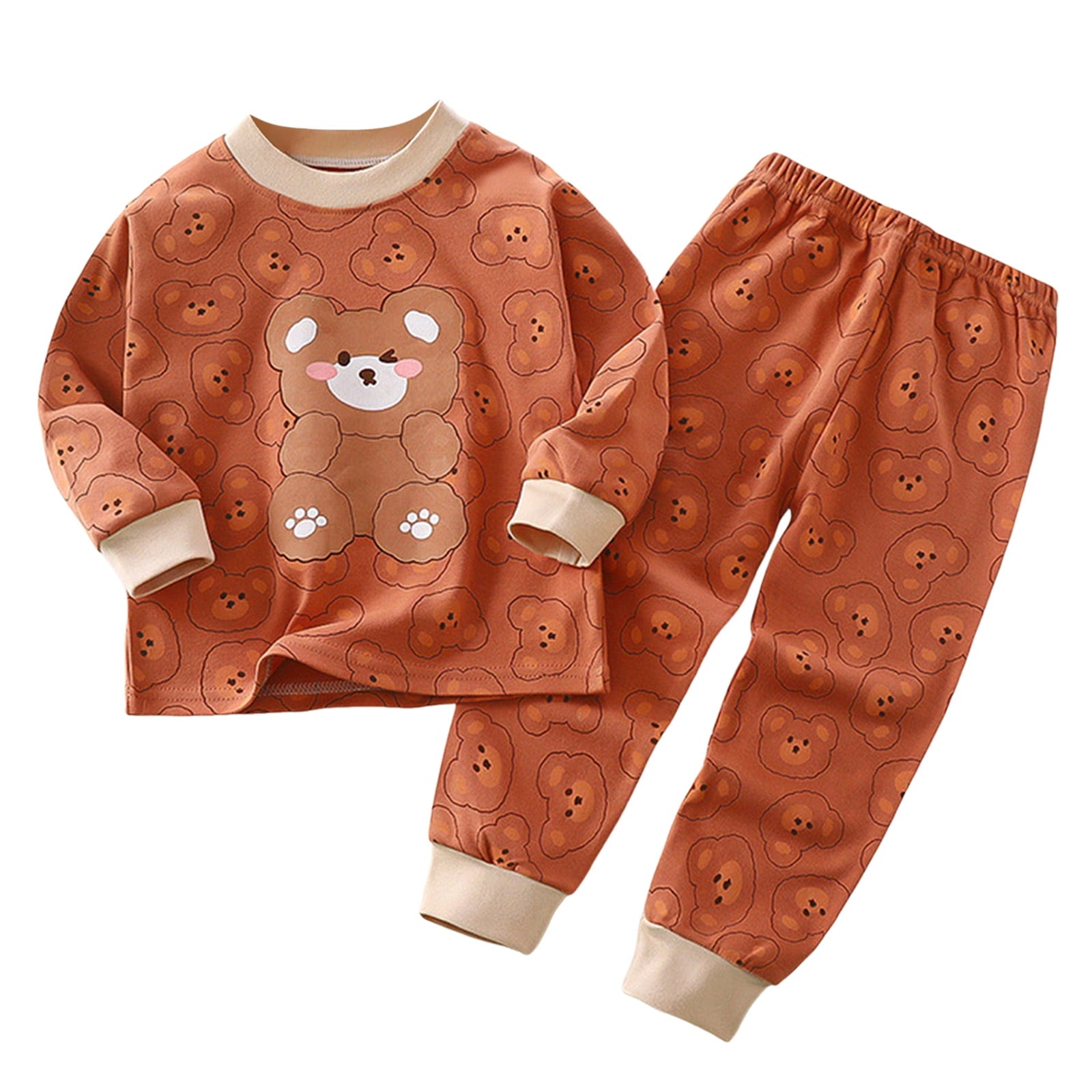 Caqnni Toddler Baby Boy Clothes Color Block Sweatshirt Pullover Tops Jogger Pants 2Pcs Fall Winter Sweatsuit Outfit 12 18 24 M 1t 2t 3t 4t Pajamas & Dailywear Set（Beige，5-6 Years）