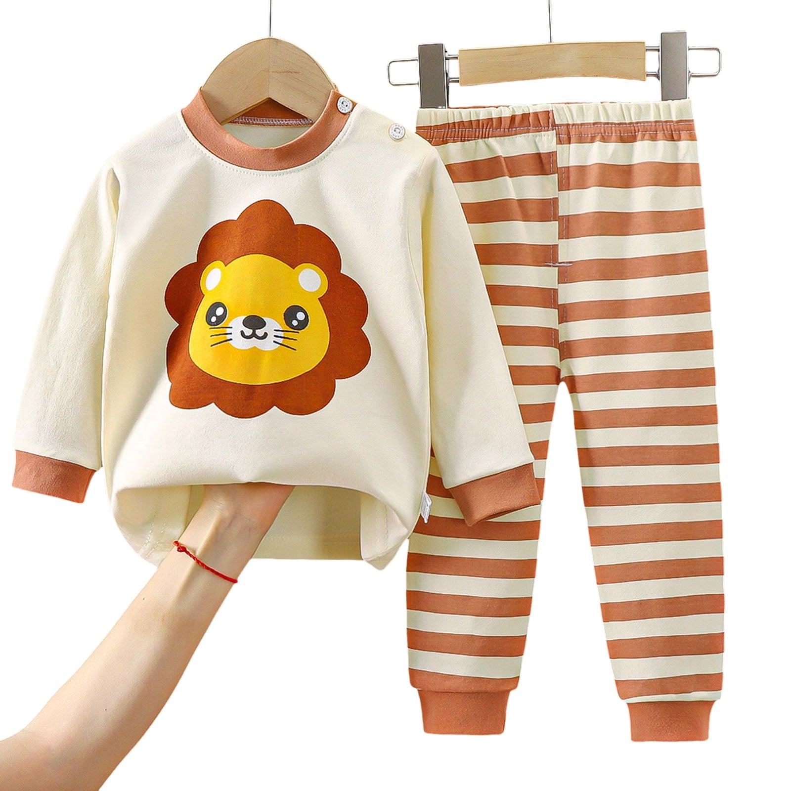 Caqnni Toddler Baby Boy Clothes Color Block Sweatshirt Pullover Tops Jogger Pants 2Pcs Fall Winter Sweatsuit Outfit 12 18 24 M 1t 2t 3t 4t Pajamas & Dailywear Set（Beige，5-6 Years）